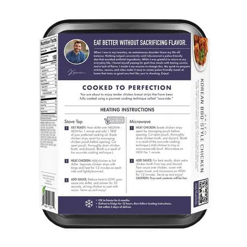 Kevin's Natural Foods Korean BBQ-Style Chicken, Fully Cooked Refrigerated Entree, Plastic 16 oz thumbnail 2