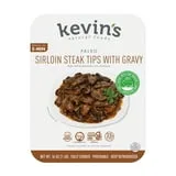 Kevin's Natural Foods Sirloin Steak Tips with Gravy, Fully Cooked Refrigerated Entree, 16 oz
