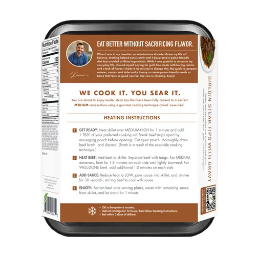 Kevin's Natural Foods Sirloin Steak Tips with Gravy, Fully Cooked Refrigerated Entree, 16 oz thumbnail 2