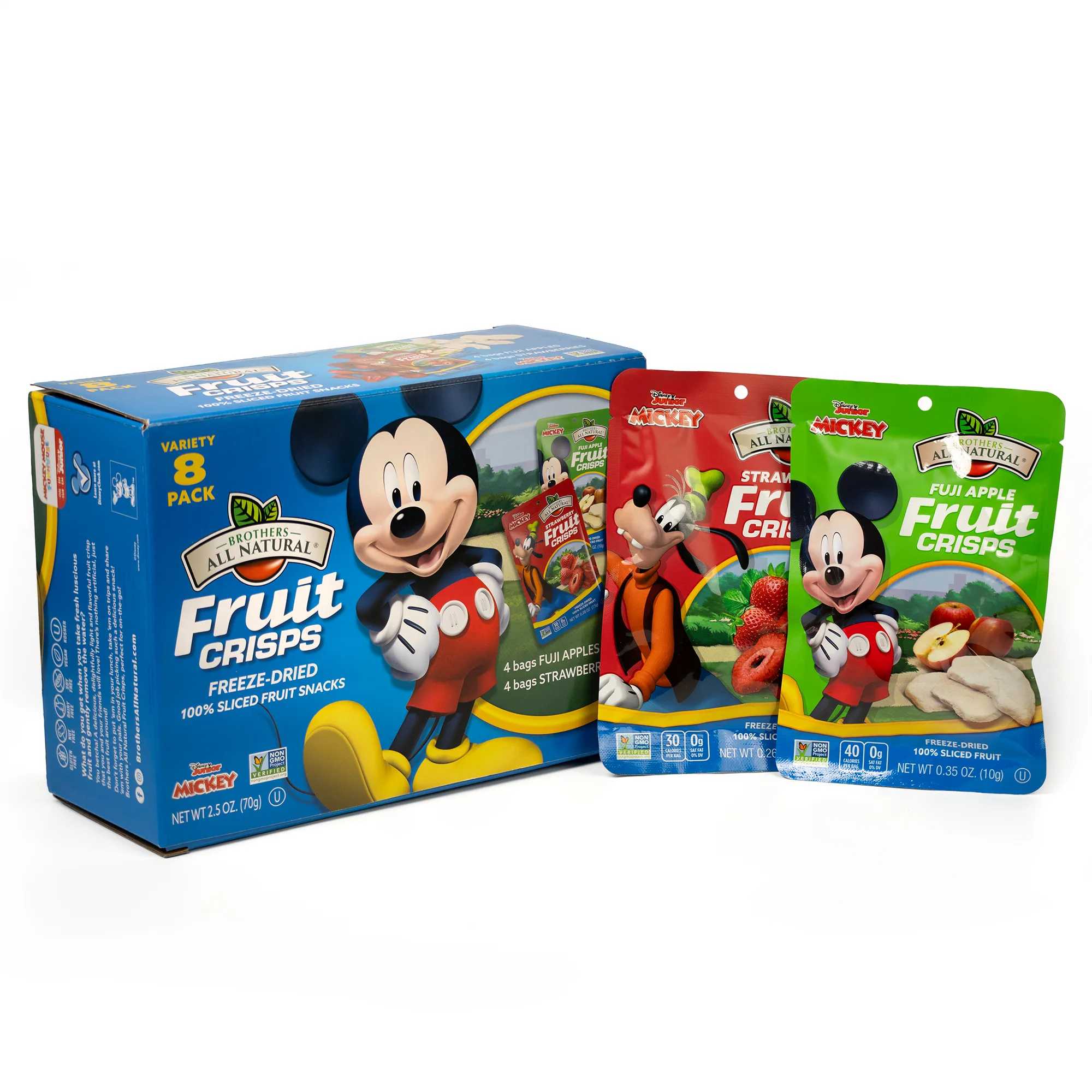 Disney Jr Mickey Freeze Dried Fruit Crisps 8PK
