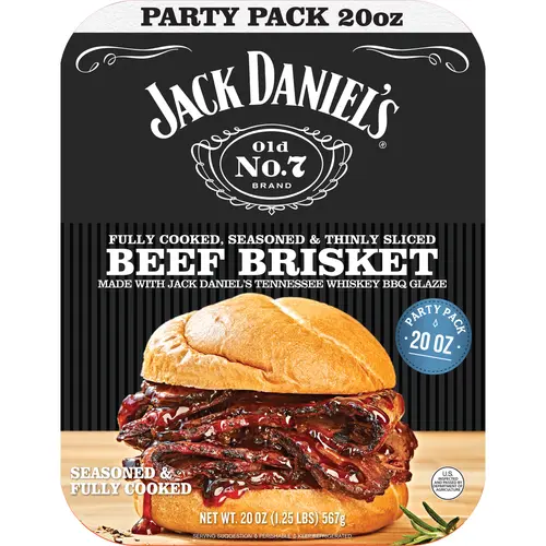 Jack Daniel's Seasoned Beef Brisket, Fully Cooked, Ready to Heat, 16 oz Tray (Refrigerated)