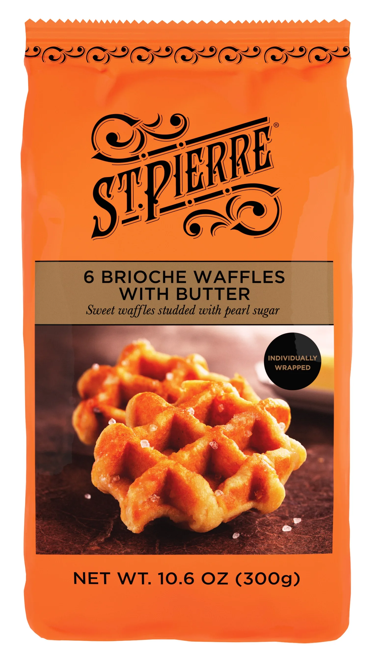 St. Pierre Brioche Waffles with Butter, 6 Ct, 10.6 oz