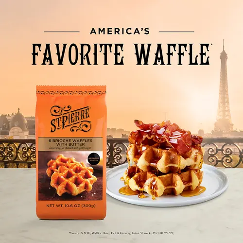 St. Pierre Brioche Waffles with Butter, 6 Ct, 10.6 oz thumbnail 3