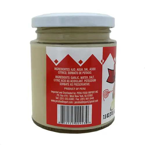 Peru Food Garlic Paste - Ajo en Pasta 7.5oz thumbnail 2