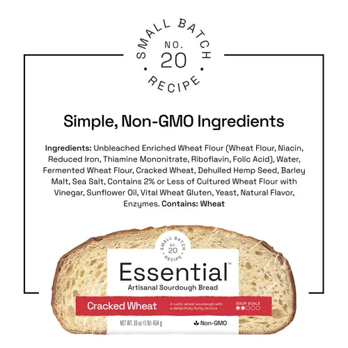 Essential Cracked Wheat Sourdough Sliced Bread, 16oz thumbnail 4