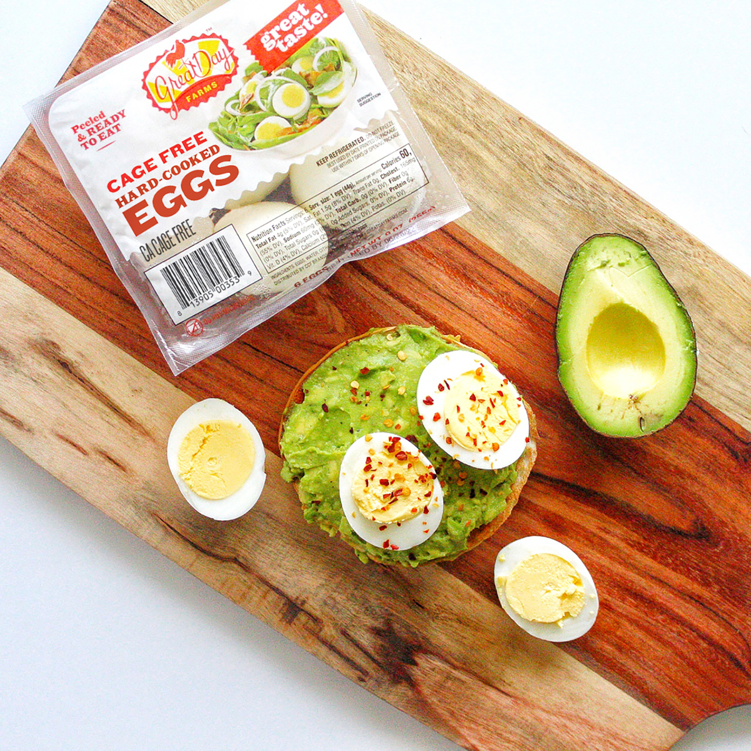 Great Day Farms Hard-Boiled Cage Free Eggs, 6 Eggs thumbnail 2