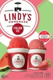 Lindy's Watermelon & Strawberry Frozen Italian Ice. Fluffy, Gluten Free, 6 Count Cups, 6 fl oz