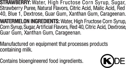 Lindy's Watermelon & Strawberry Frozen Italian Ice. Fluffy, Gluten Free, 6 Count Cups, 6 fl oz thumbnail 2