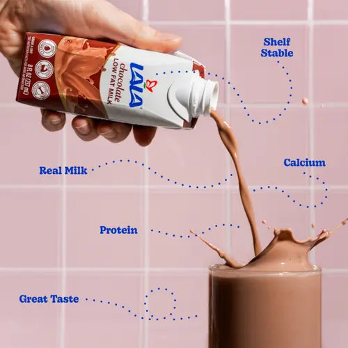 LALA Low Fat Shelf-Stable Milk Drink, Chocolate, 8.25 oz Carton Container (6 Ct) thumbnail 4