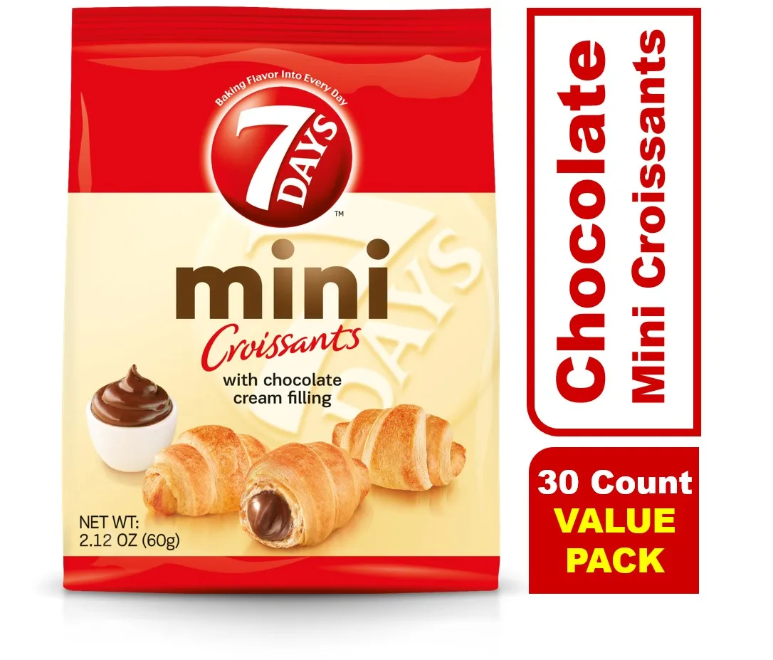 (Price/case)7 Days 500140300 Chocolate Mini Croissant 6-5-2.12 Ounce