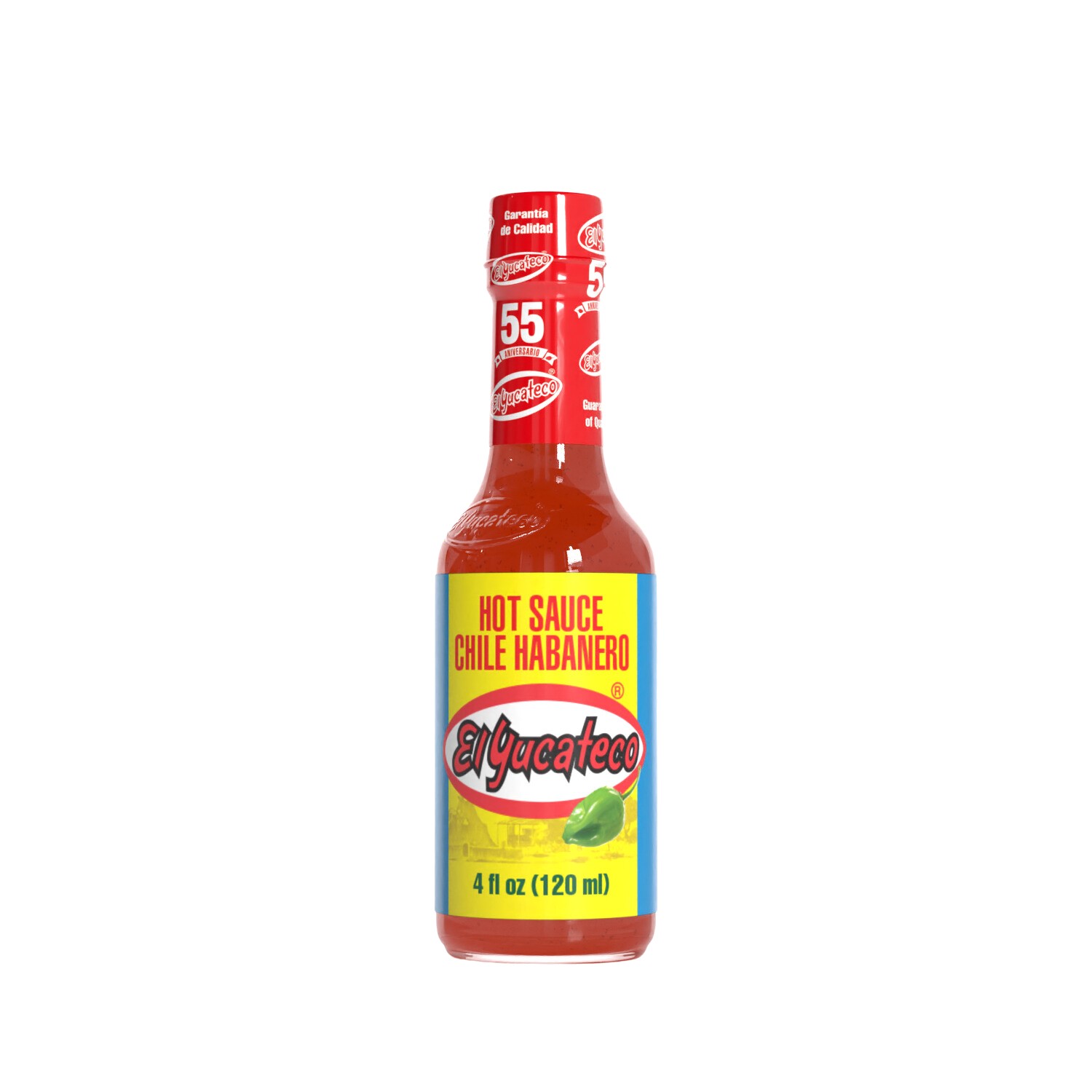 El Yucateco Habanero Red Hot Sauce, 4 fl oz, Allergens Not Contained thumbnail 2