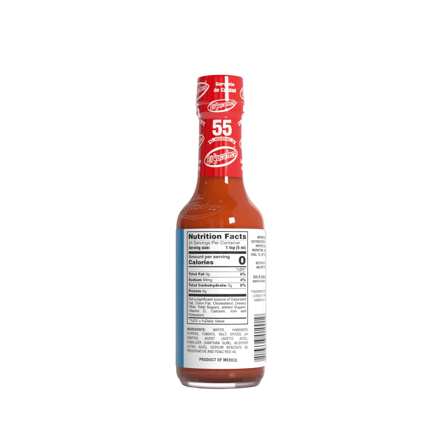 El Yucateco Habanero Red Hot Sauce, 4 fl oz, Allergens Not Contained thumbnail 3