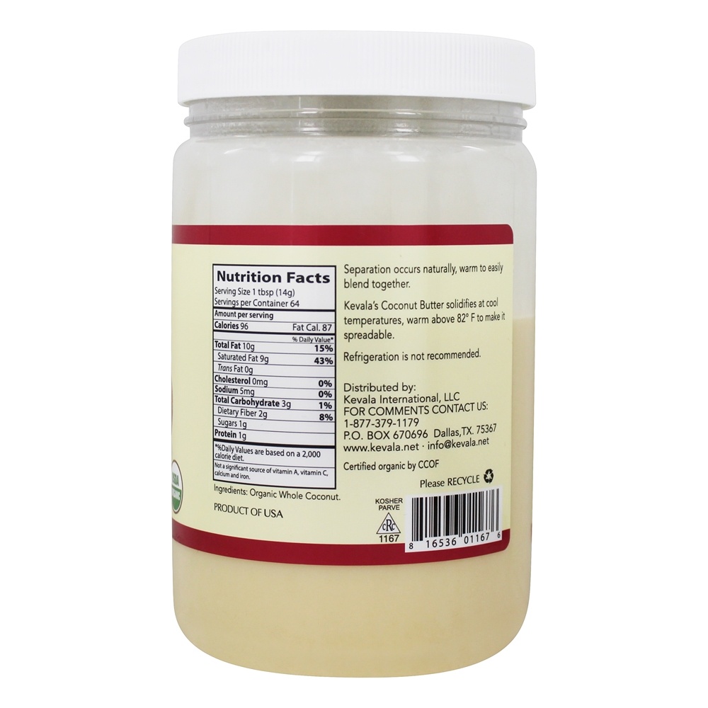 Kevala - Organic Coconut Butter - 2 lbs. thumbnail 2
