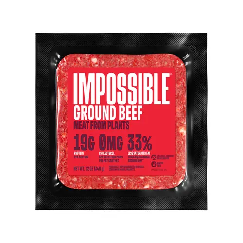 Impossible Foods Ground Beef Meat from Plants, 12 oz Brick (Refrigerated) thumbnail 2