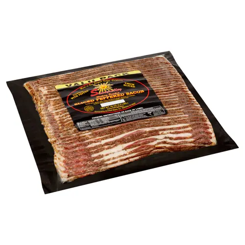 Sunnyvalley Sliced Peppered Pork Bacon, 40 oz, Vacuum Sealed in Plastic, Ready to Cook thumbnail 2