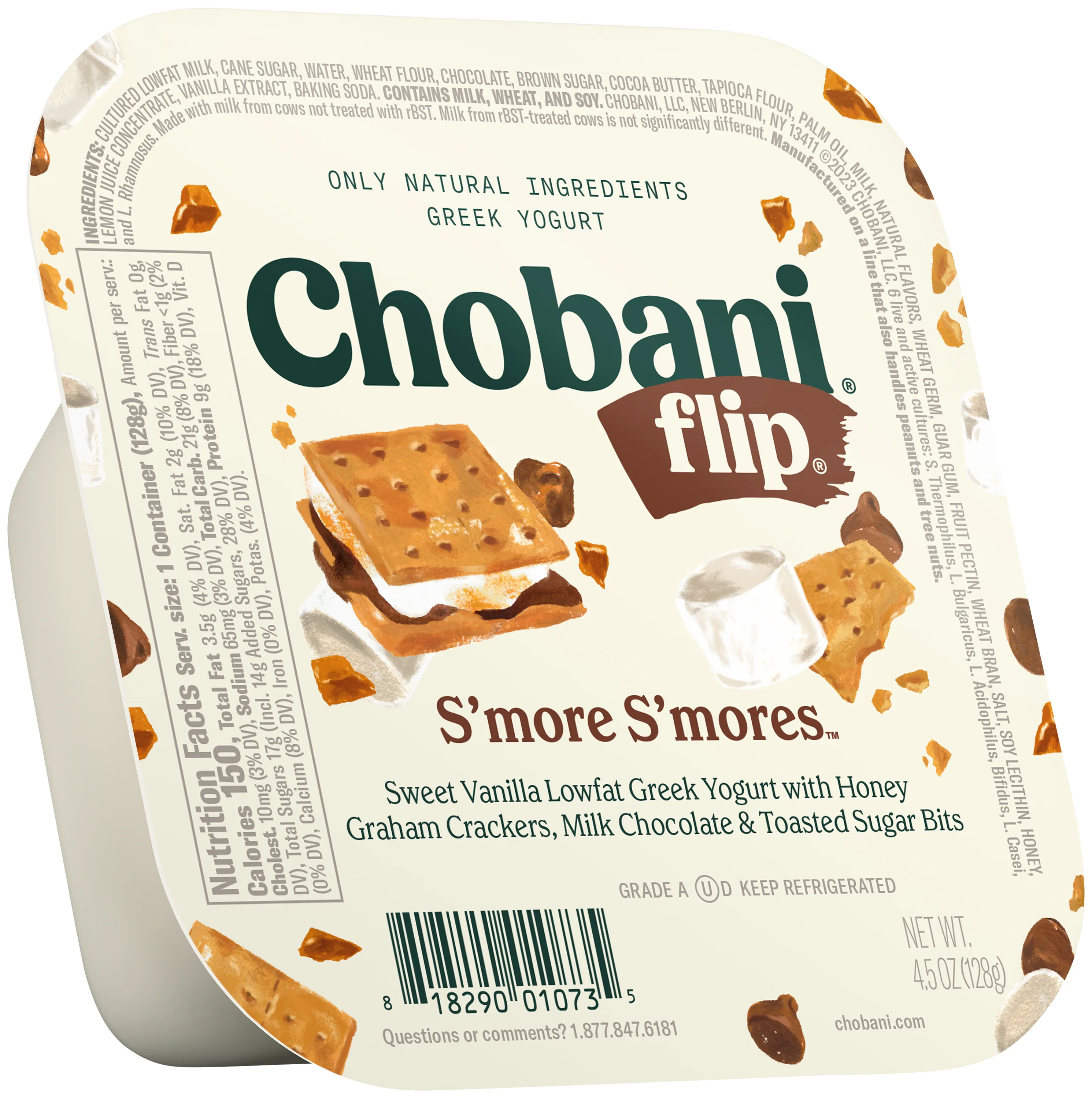 Chobani Flip Low-Fat Greek Yogurt, S'more S'mores 4.5 oz Cup
