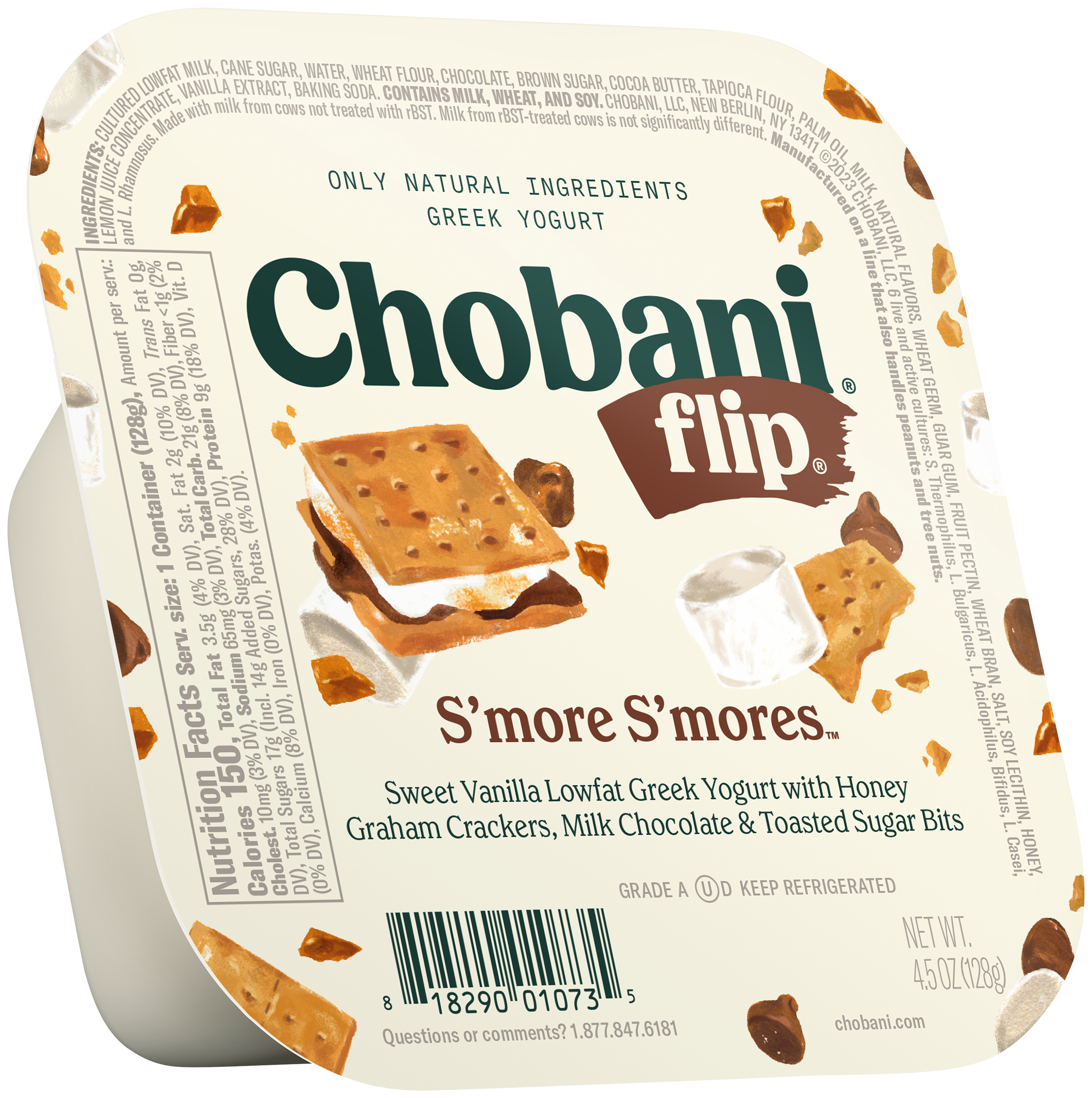Chobani Flip Low-Fat Greek Yogurt, S'more S'mores 4.5 oz Cup thumbnail 2