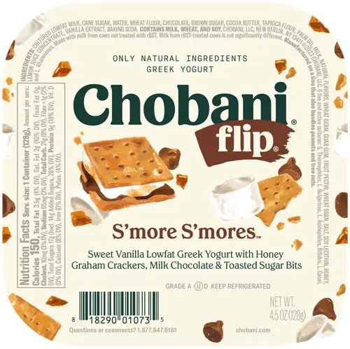 Chobani Flip Low-Fat Greek Yogurt, S'more S'mores 4.5 oz Cup thumbnail 3