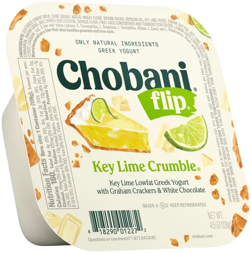 Chobani Flip Low-Fat Greek Yogurt Key Lime Crumble 4.5 oz Cup