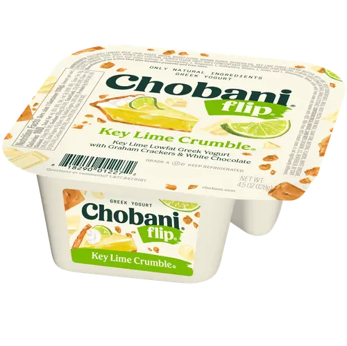 Chobani Flip Low-Fat Greek Yogurt Key Lime Crumble 4.5 oz Cup thumbnail 4