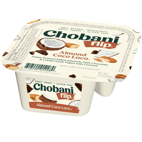 Chobani Flip Low-Fat Greek Yogurt Almond Coco Loco 4.5 oz Cup thumbnail 4