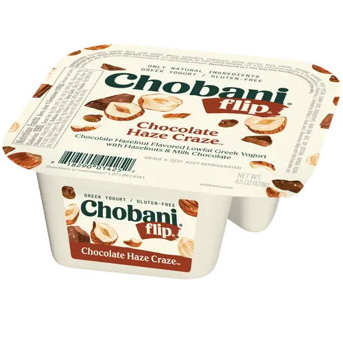 Chobani Flip Low-Fat Greek Yogurt Chocolate Haze Craze 4.5 oz Cup thumbnail 4