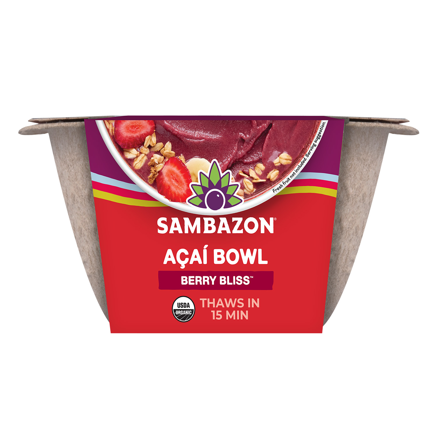 Sambazon Berry Bliss Acai Bowl, Plant-Based Meal, 6.1 oz, 1 Count (Frozen) thumbnail 3