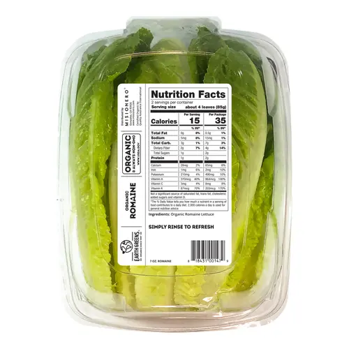 Fresh Earth Greens Organic Romaine, 7 oz thumbnail 2