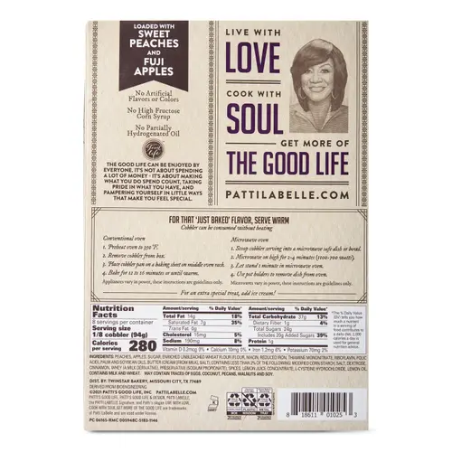 Patti Labelle Peach Apple Cobbler, Ready to Eat, 31oz thumbnail 3