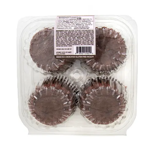 Antonina's Gluten Free Bakery Frozen Kosher Tripple Chocolate Muffin 10.5oz 4 Pack thumbnail 3