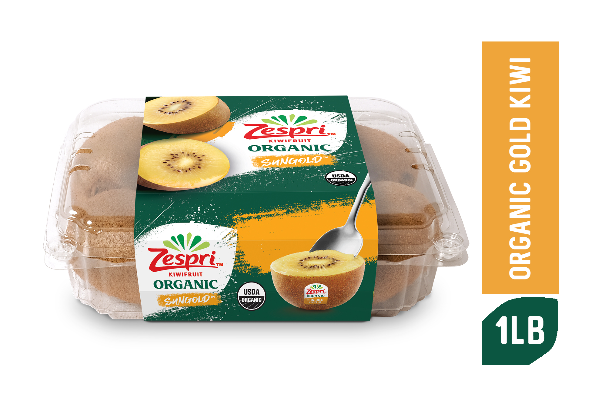 Fresh Gold Kiwi Organic 1lb Clamshell