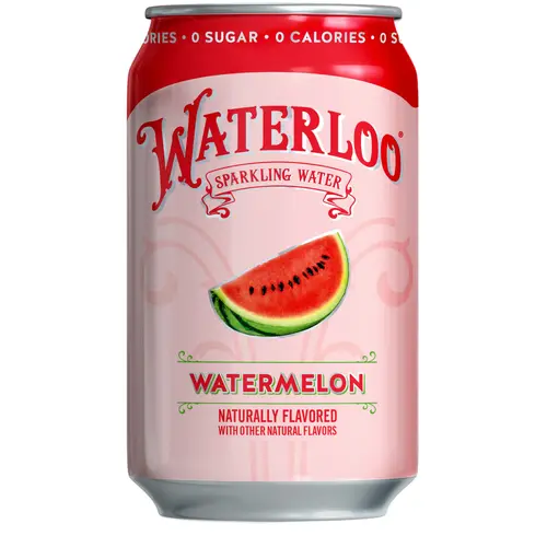 Waterloo Sparkling Water, Watermelon, 12 fl oz, 8 Pack Cans thumbnail 3