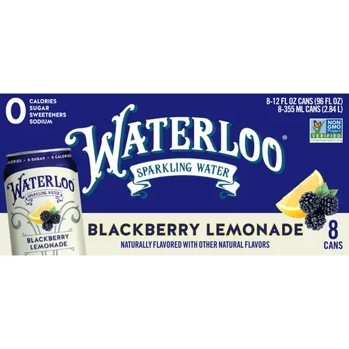 Waterloo Sparkling Water, Blackberry Lemonade, 12 fl oz, 8 Pack Cans thumbnail 4