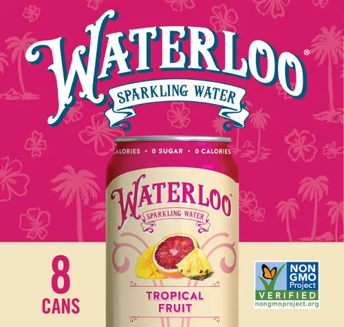 Waterloo Sparkling Water, Tropical Fruit, 12 fl oz, 8 Pack Cans thumbnail 4