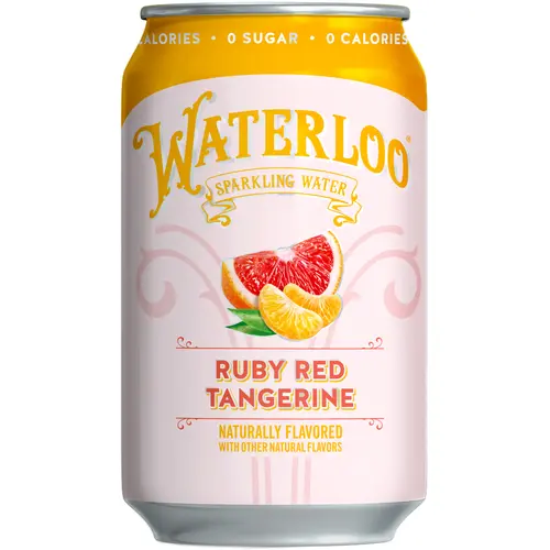 Waterloo Sparkling Water, Ruby Red Tangerine, 12 fl oz, 8 Pack Cans thumbnail 4