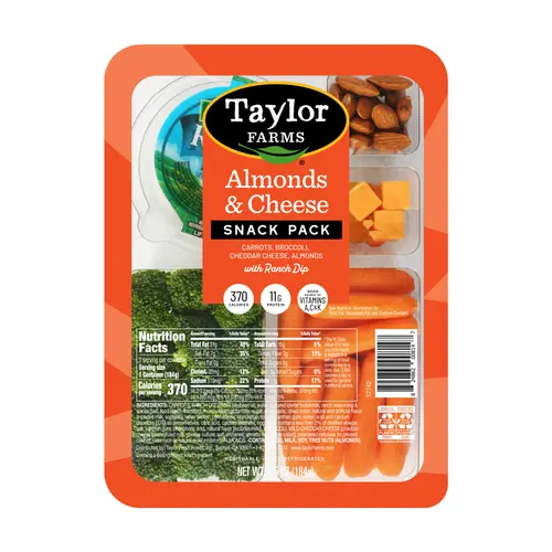 Taylor Farms Almonds & Cheese Snack Pack, 6.5 oz Tray