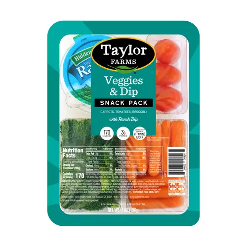 Taylor Farms Veggies & Dip Snack Pack, 7 oz Tray