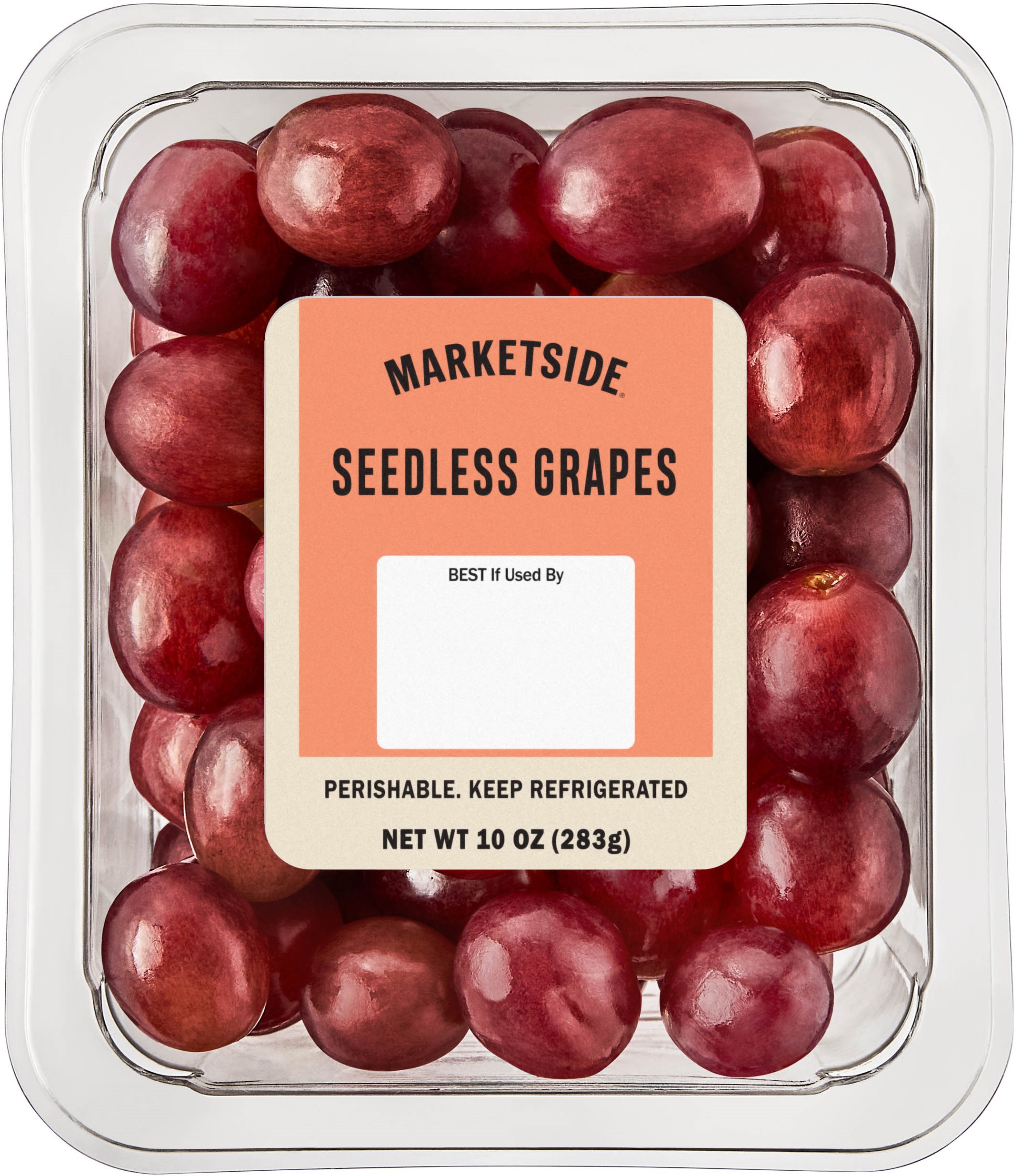 Marketside Fresh Ready to Eat Seedless Whole Grapes, 10 oz Tray