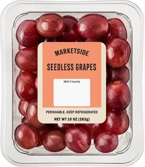 Marketside Fresh Ready to Eat Seedless Whole Grapes, 10 oz Tray