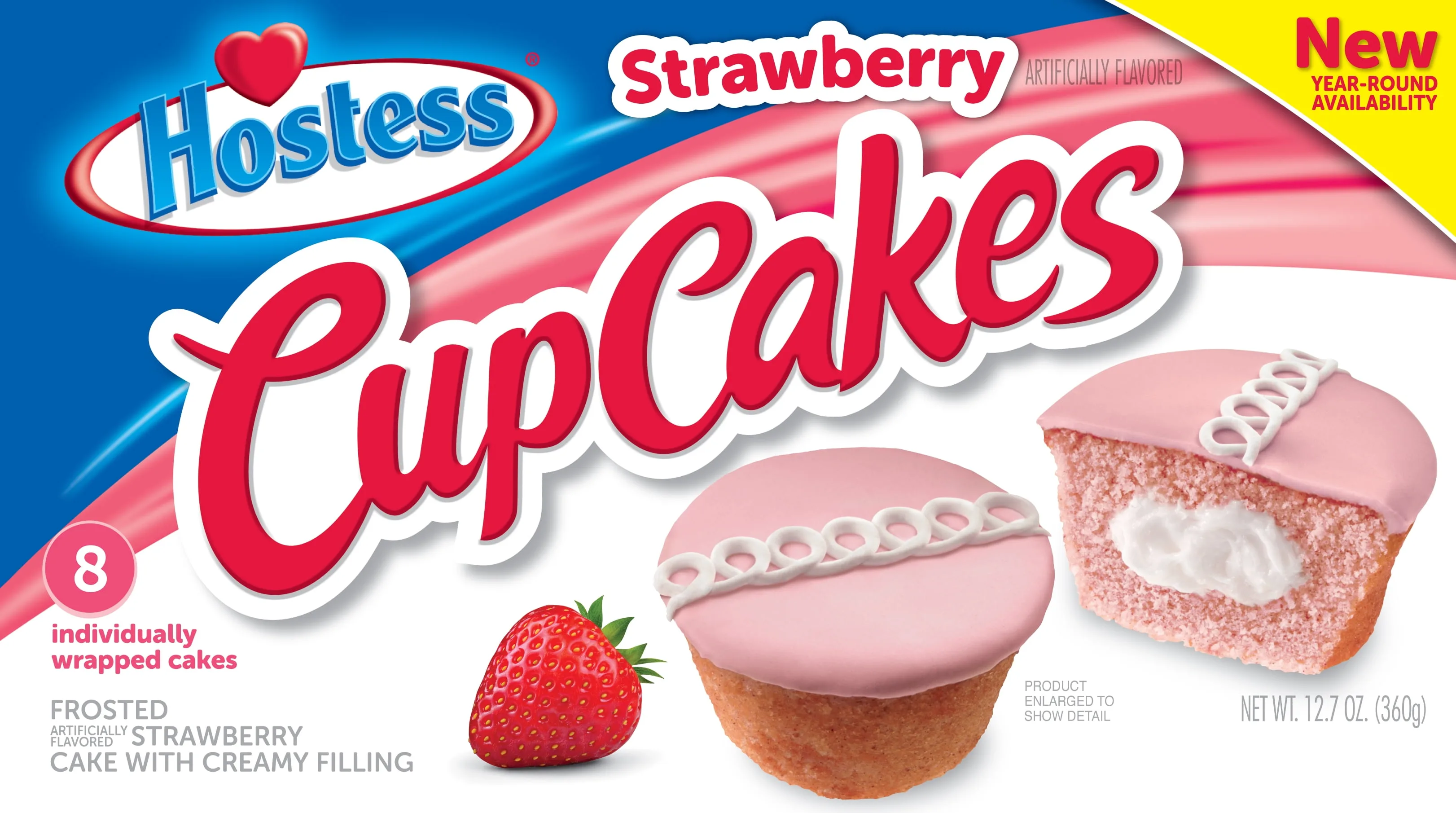 ( PACK OF 1 ), Hostess Strawberry Cupcakes 8 count 12.7 ounces