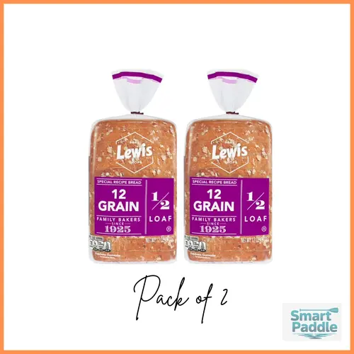 Lewis Bake Shop 12 Grain Half Loaf Bread, 1/2 Loaf, 12 oz   (2 Pack )