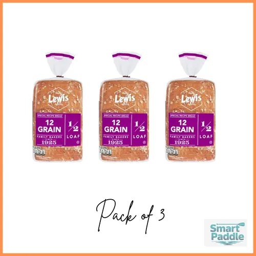 Lewis Bake Shop 12 Grain Half Loaf Bread, 1/2 Loaf, 12 oz Pack of 3
