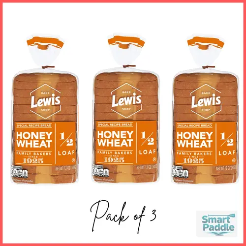 Lewis Bake Shop Honey Wheat Half Loaf Bread, 1/2 Loaf, 12 oz pack of 3
