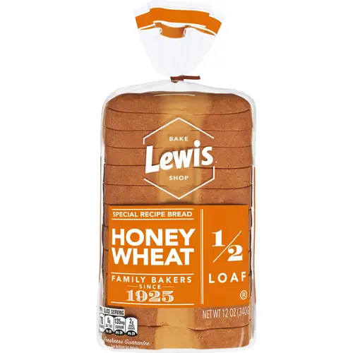 Lewis Bake Shop Honey Wheat Half Loaf Bread, 1/2 Loaf, 12 oz pack of 3 thumbnail 2