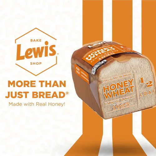 Lewis Bake Shop Honey Wheat Half Loaf Bread, 1/2 Loaf, 12 oz pack of 3 thumbnail 3