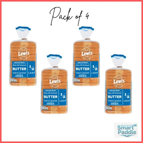 Lewis Bake Shop Butter White Half Loaf Bread, 1/2 Loaf, 12 oz Pack of 3