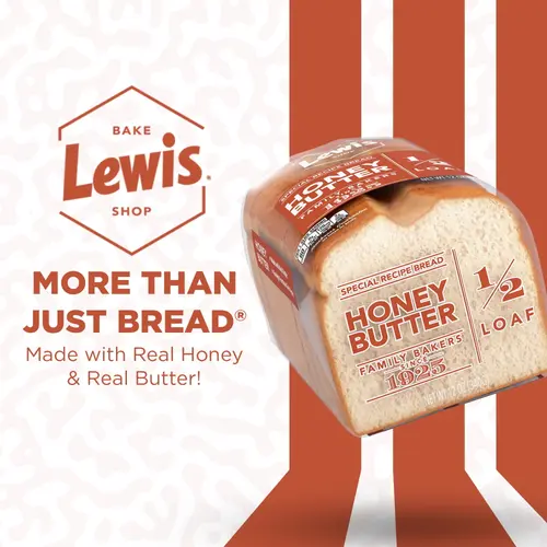 Lewis Bake Shop Honey Butter Half Loaf Bread, 1/2 Loaf, 12 oz Pack of 2 thumbnail 2