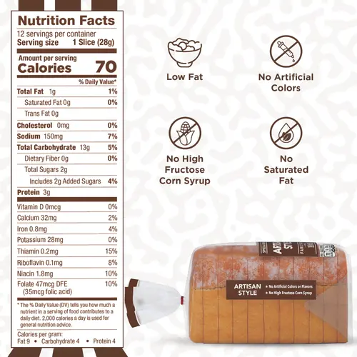 Lewis Bake Shop Artisan Style Half Loaf Bread, 1/2 Loaf, 12 oz Pack of 2 thumbnail 3