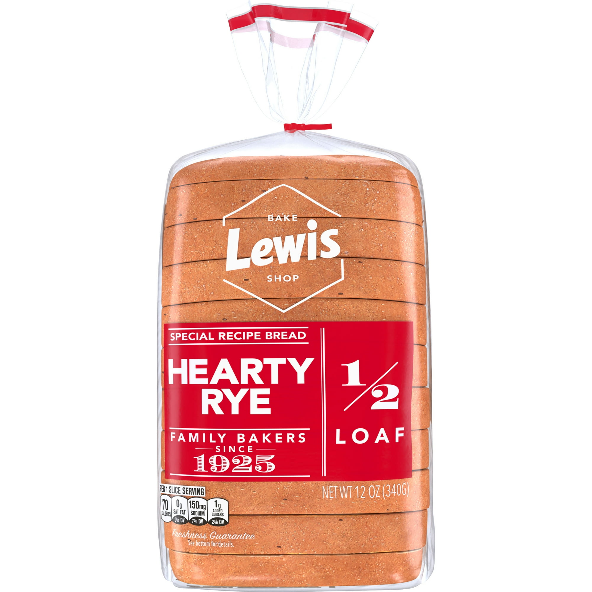Lewis Bake Shop Hearty Rye Half Loaf Bread, 1/2 Loaf, 12 oz Pack of 2 thumbnail 2