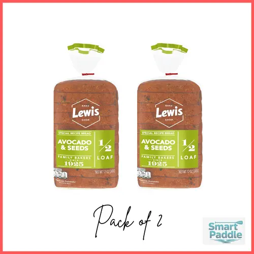 Lewis Bake Shop Avocado & Seeds Half Loaf Bread, 1/2 Loaf, 12 oz Pack of 2
